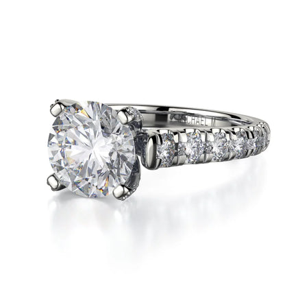 Michael M Prong Round Engagement Ring