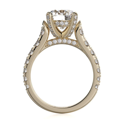 Michael M Prong Round Engagement Ring