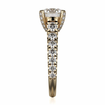 Michael M Prong Round Engagement Ring