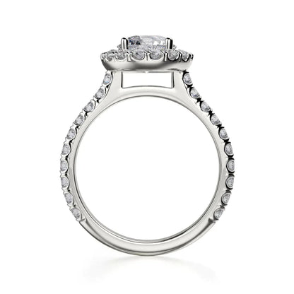 Michael M Prong Princess Engagement Ring