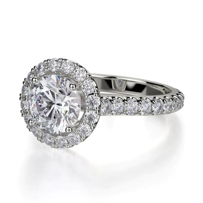 Michael M Prong Princess Engagement Ring
