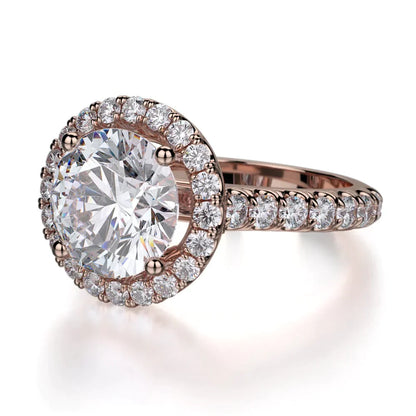 Michael M Prong Round Engagement Ring