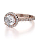 Michael M Prong Round Engagement Ring