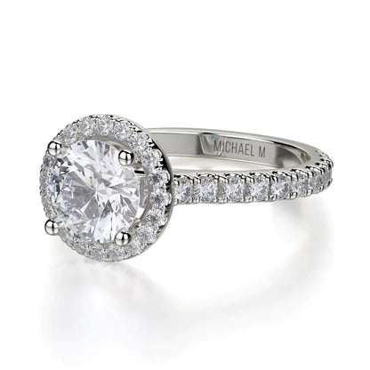 Michael M Prong Round Engagement Ring