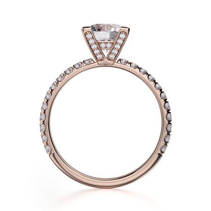 Michael M Pave Round Engagement Ring