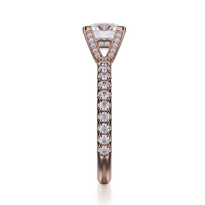 Michael M Pave Round Engagement Ring
