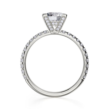 Michael M Pave Round Engagement Ring