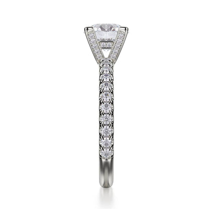 Michael M Pave Round Engagement Ring
