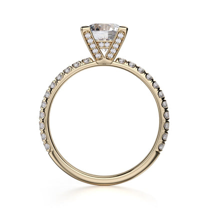 Michael M Pave Round Engagement Ring