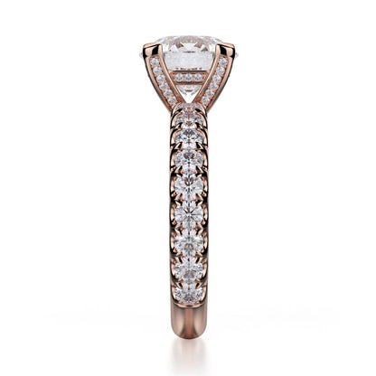 Michael M Pave Round Engagement Ring
