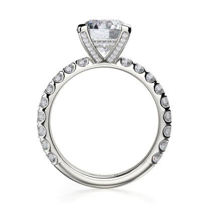Michael M Pave Round Engagement Ring
