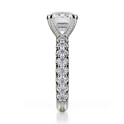Michael M Pave Round Engagement Ring