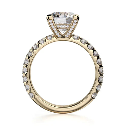 Michael M Pave Round Engagement Ring