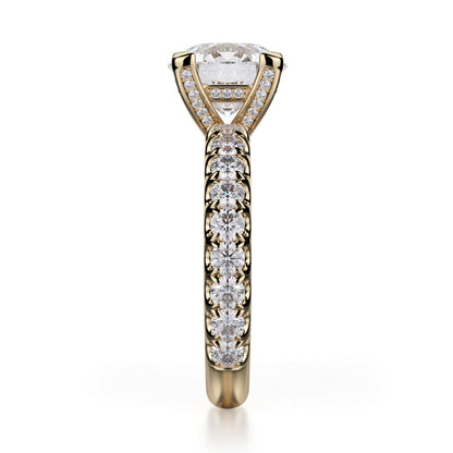 Michael M Pave Round Engagement Ring