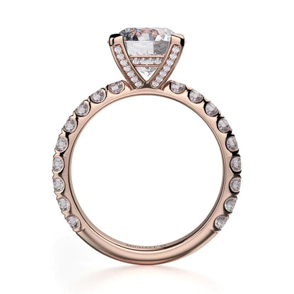 Michael M Pave Round Engagement Ring