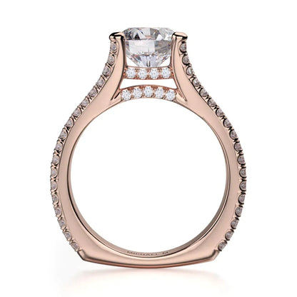 Michael M Prong Round Engagement Ring