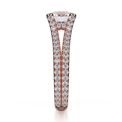 Michael M Prong Round Engagement Ring