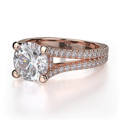 Michael M Prong Round Engagement Ring