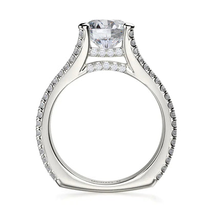 Michael M Prong Round Engagement Ring
