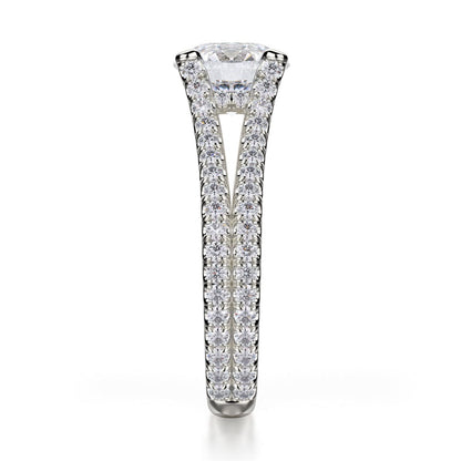 Michael M Prong Round Engagement Ring