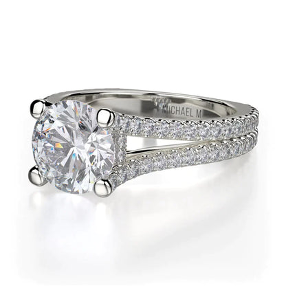 Michael M Prong Round Engagement Ring