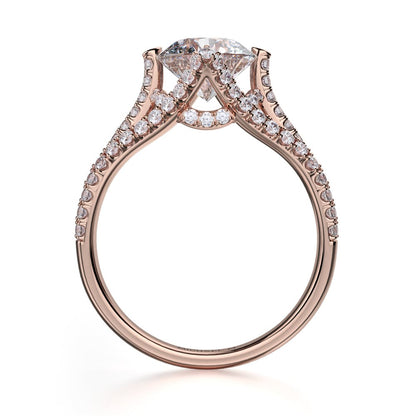 Michael M Prong Round Engagement Ring