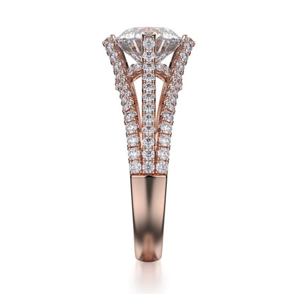 Michael M Prong Round Engagement Ring