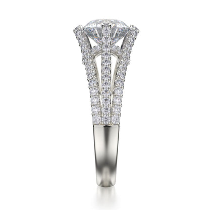 Michael M Prong Round Engagement Ring