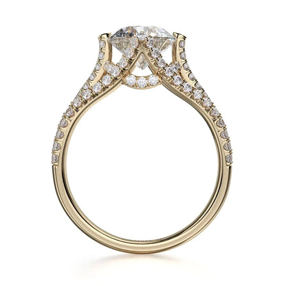 Michael M Prong Round Engagement Ring