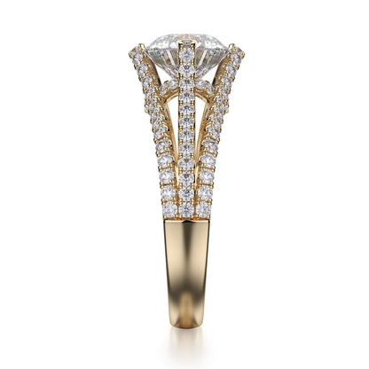 Michael M Prong Round Engagement Ring