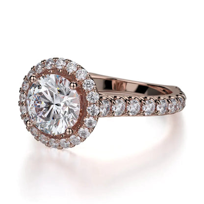 Michael M Center Stone Prong Round Engagement Ring