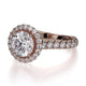Michael M Center Stone Prong Round Engagement Ring