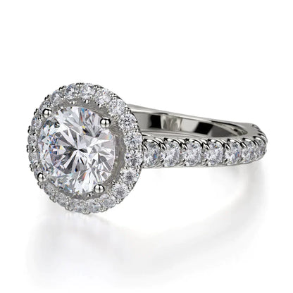 Michael M Center Stone Prong Round Engagement Ring