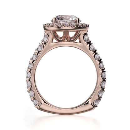Michael M Center Stone Prong Round Engagement Ring