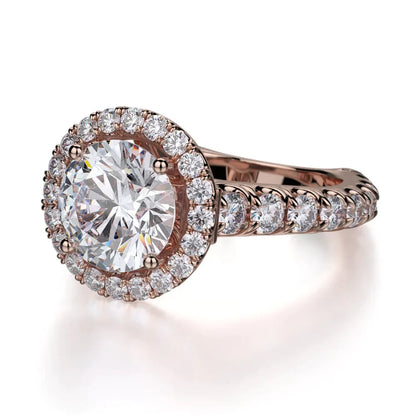 Michael M Center Stone Prong Round Engagement Ring