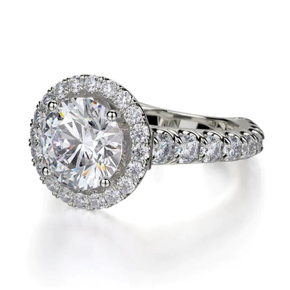 Michael M Center Stone Prong Round Engagement Ring