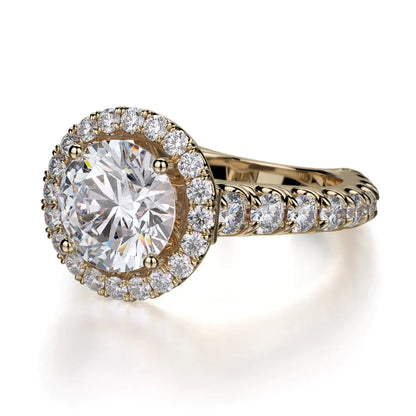 Michael M Center Stone Prong Round Engagement Ring
