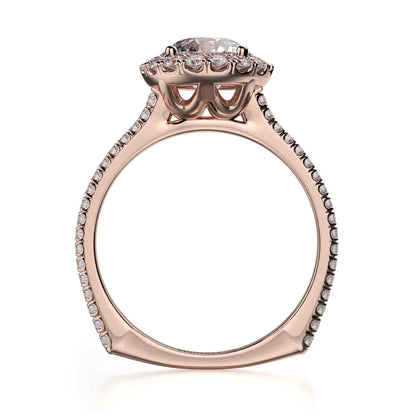 Michael M Center Stone Prong Round Engagement Ring