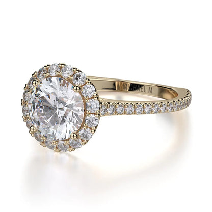 Michael M Center Stone Prong Round Engagement Ring