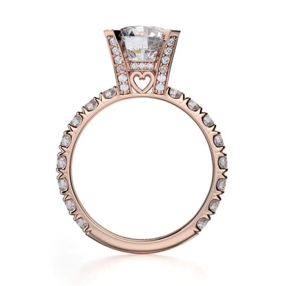 Michael M Prong Round Engagement Ring