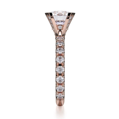 Michael M Prong Round Engagement Ring