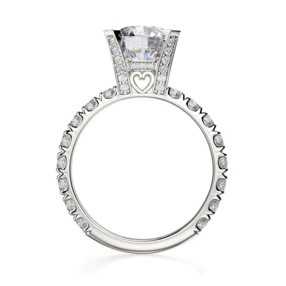 Michael M Prong Round Engagement Ring
