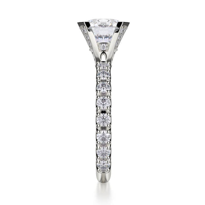 Michael M Prong Round Engagement Ring