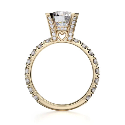 Michael M Prong Round Engagement Ring