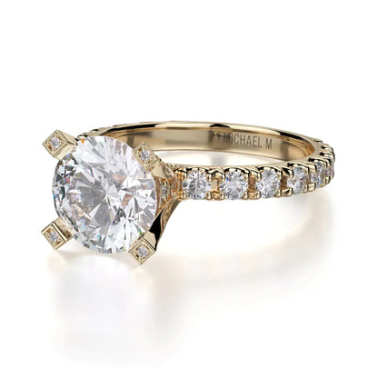 Michael M Prong Round Engagement Ring
