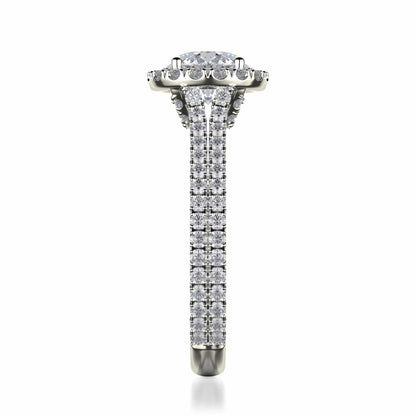 Michael M Center Stone Prong Round Engagement Ring