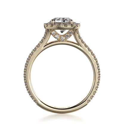 Michael M Center Stone Prong Round Engagement Ring