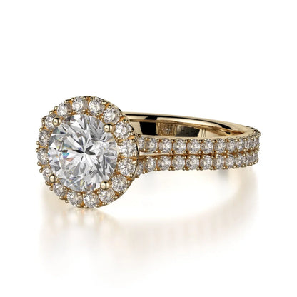 Michael M Center Stone Prong Round Engagement Ring
