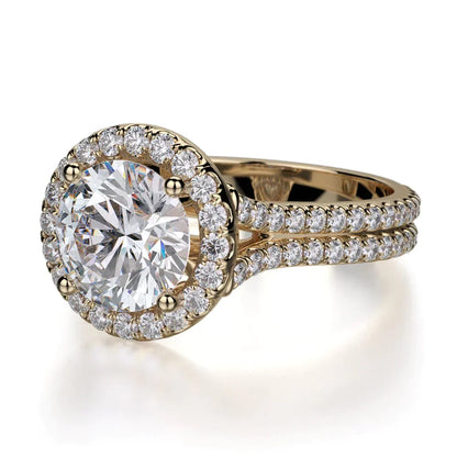 Michael M Center Stone Prong Round Engagement Ring