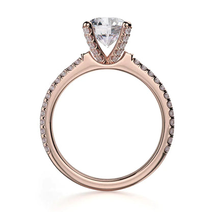 Michael M Pave Round Engagement Ring